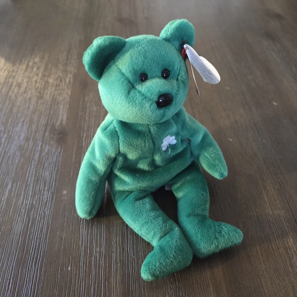 Ty Beanie Baby Erin The Bear 1997 Retired Plush Toy With Errors
